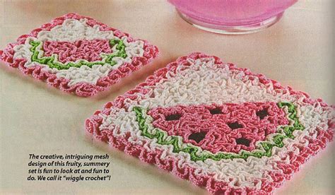 Ravelry Watermelon Hot Pad Set Pattern By Susan Lowman