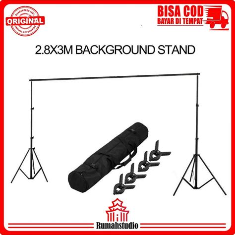 Jual Stand Tiang Backdrop Backgrond Tripod Fotostudio Fotografi Ukuran