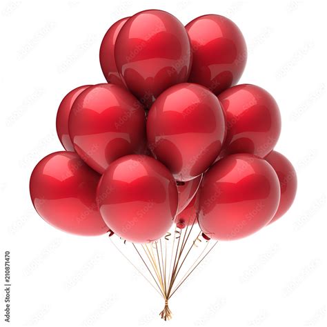 balloon red party birthday decoration glossy, helium balloons bunch ...