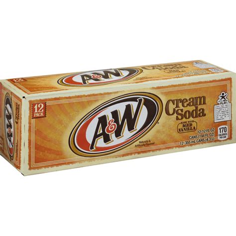 A&W Cream Soda Cans | Root Beer & Cream Soda | Price Cutter