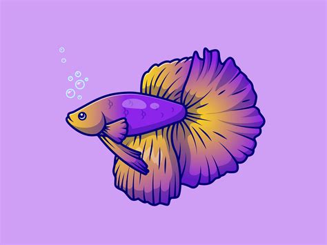 Cute Betta Guppy Fish🐟 by catalyst on Dribbble