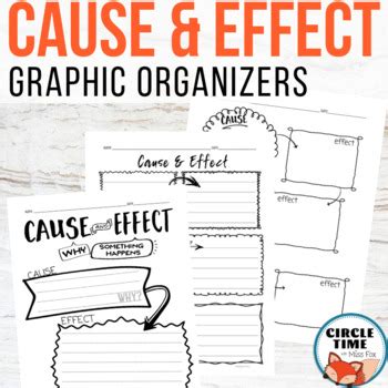 Cause Effect Graphic Organizers Reading Comprehension Worksheets For