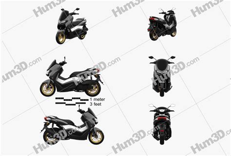 Yamaha Nmax 155 2020 Blueprint Template