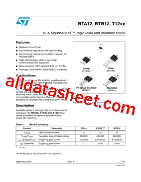 T R Tr Datasheet Pdf Stmicroelectronics