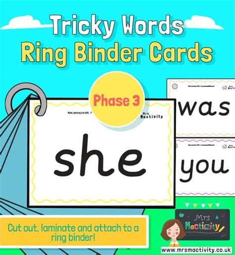 Phase 3 Tricky Word Cards Primary Teaching Resources