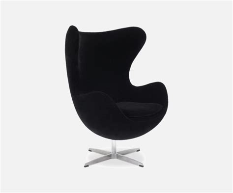 Egg Chair Noir Fauteuil Oeuf