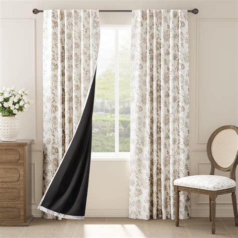 Amazon Jinchan Blackout Floral Curtains For Bedroom Inches