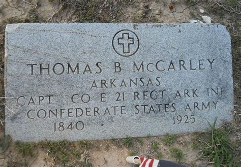 Thomas Benton Mccarley Find A Grave Memorial