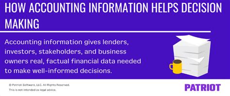 How Does Accounting Information Help In Decision Making