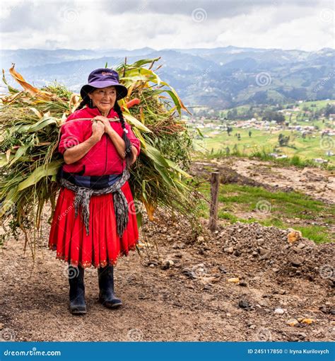Indigenous Woman of Ecuadorian Sierra Editorial Image - Image of andean