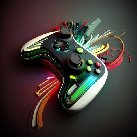 Abstract Neon Xbox Controller Digital Artwork - Etsy