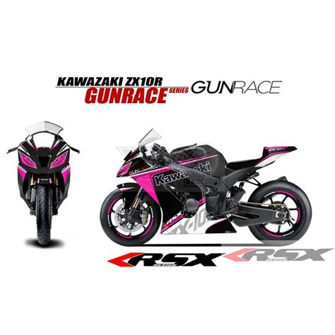 Rsx Kit D Co Racing Kawasaki Zx R Gunrace Base Noir