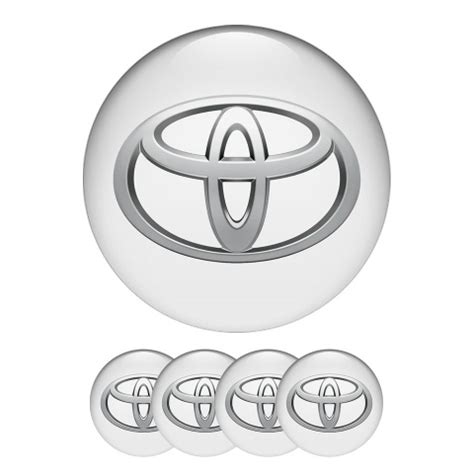 Toyota Domed Stickers Wheel Center Cap Badge Sport Line Gray Carbon