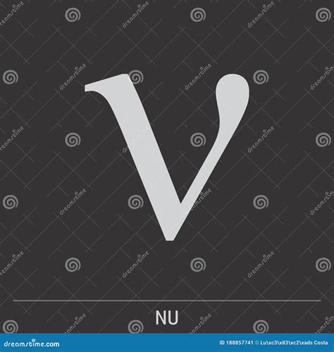 Nu greek letter icon stock illustration. Illustration of education ...