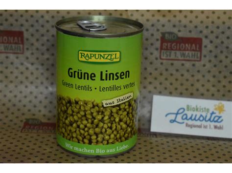 Bio Grüne Linsen 400g Dose Rapunzel 1 89