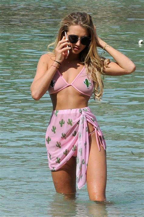 Georgia Harrison In Bikini At A Beach In Tenerife Hawtcelebs