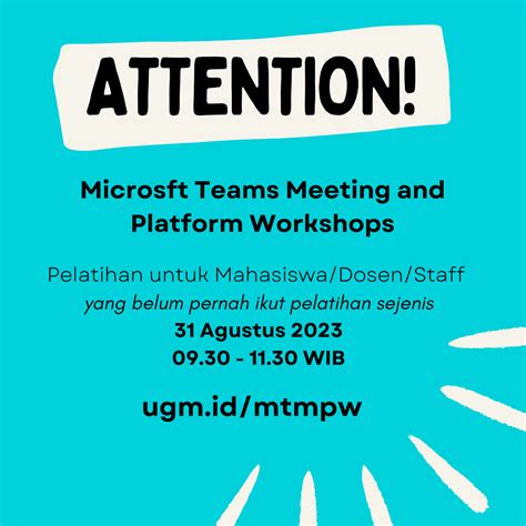 Workshop MS Teams Dti Ugm Ac Id