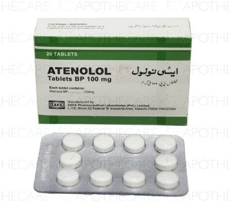 Atenolol Tab 100mg 20s