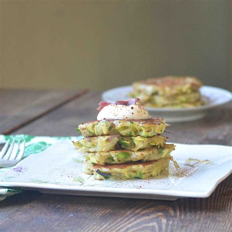 Zucchini Potato Pancakes With Garlic Scapes Jalapenos And Bacon Baked New England