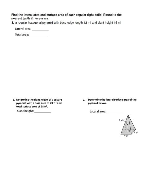 Surface Area Of Pyramids Ppt Download