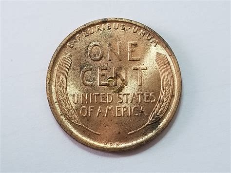 1909 VDB Lincoln Cent Wheat Penny Uncirculated Original Red Property Room