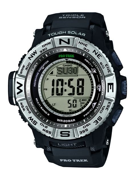 Casio Men S PRO TREK Atomic Solar Triple Sensor Watch Walmart