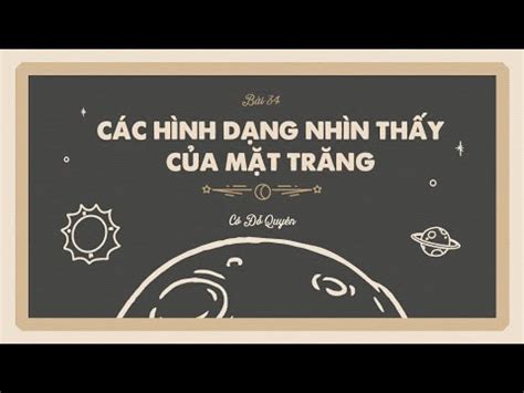 Bài 34 Các hình dạng nhìn thấy của Mặt Trăng KHTN lớp 6 sách Cánh