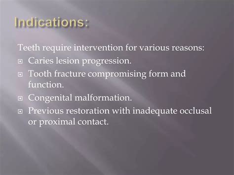 Principles Of Cavity Preparation PPT