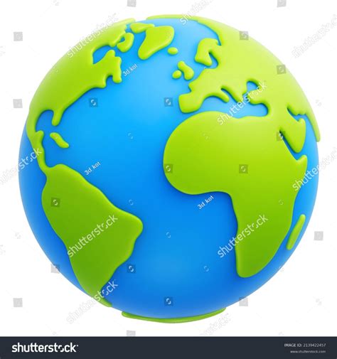 Cartoon Planet Earth D Vector Icon Stock Vector Royalty Free