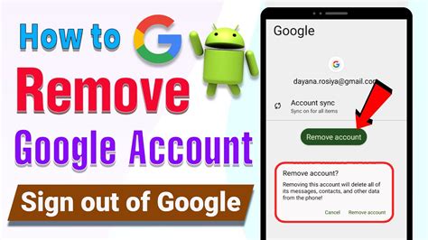 How To Remove Google Account From Android Phone Sign Out Of Google