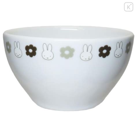 Japan Miffy Porcelain Rice Bowl White Grey Kawaii Limited