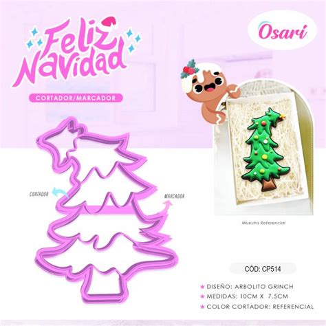 ÁRBOL DE GRINCH NAVIDAD CORTADOR MARCADOR Osari