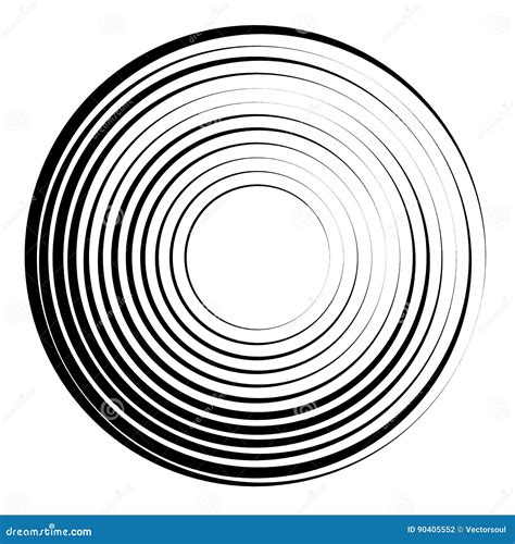 Elemento Geometrico Dei Cerchi Concentrici Parte Radiale Irradiante