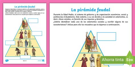 Ficha De Actividad Completa La Pirámide Feudal Twinkl