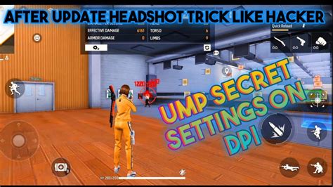 Secret Ump Headshot Trick Setting 100 Working Free Fire Me