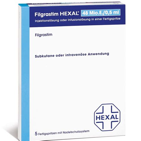 Filgrastim HEXAL 48 Mio E 0 5 Ml 5 St Mit Dem E Rezept Kaufen Shop