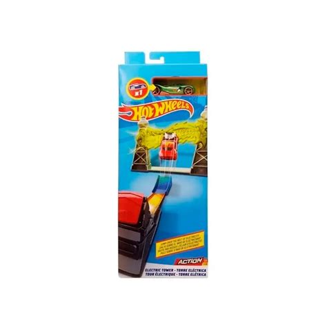 Pista Hot Wheels Torre Eletrica Set de Acrobacias FWM86 Mattel Dorémi Brinquedos