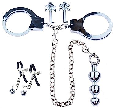 Metall handschellen Edelstahl Handfesseln Fußfesseln Sex Bondage