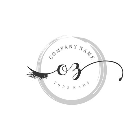 Initial OZ Logo Handwriting Beauty Salon Fashion Modern Luxury Monogram