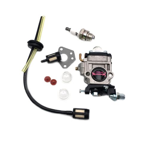 Carburettor Kit For 52cc 49cc 43cc Brush Cutter With Seal Hose Spark