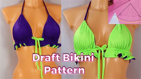 SWIMSUIT PATTERN MAKING TRIANGLE BIKINI TOP PATTERN GIGI FASHION