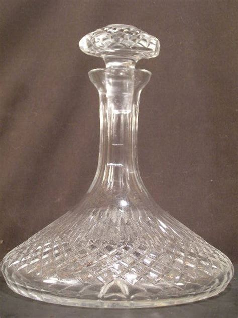 Antique Wedgwood Cut Glass Crystal Ship Train Decanter Liquor Etsy