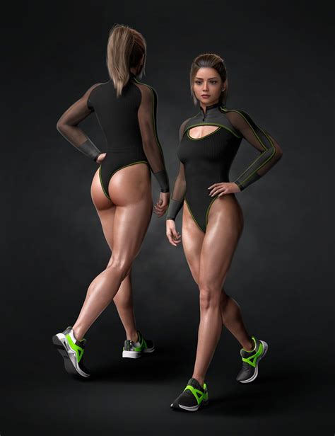 Ajc Aero Fitness Outfit For Genesis And Females Daz D