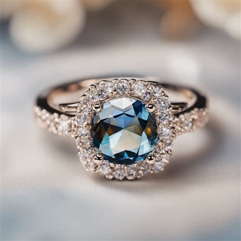 beautiful blue proposal ring stable diffusion   borrow