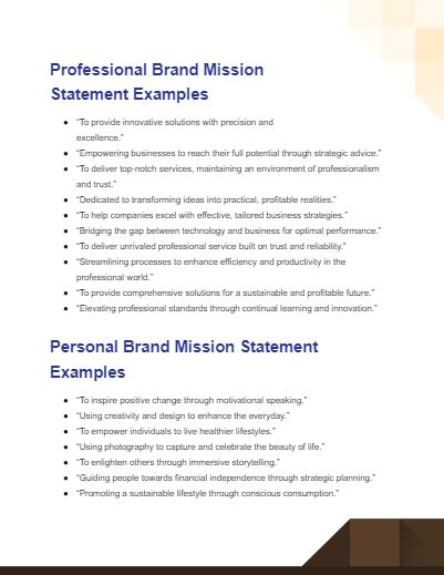 Brand Mission Statement 99 Examples How To Write Pdf