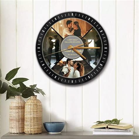 Custom Photo, Customizable Name And Text, Vinyl Record, Wall Clock | Clock, Wall clock wooden ...