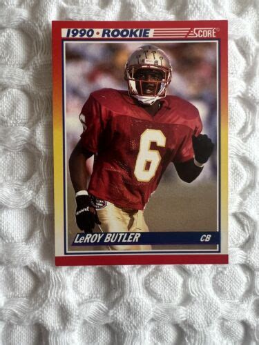 Score Leroy Butler Rookie Packers Hof Ebay