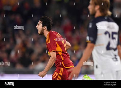 Rome Italy Th Nov Sardar Azmoun Of As Roma Celebrates After