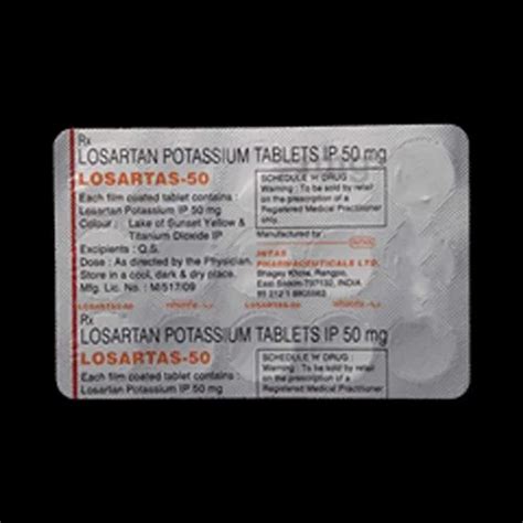 Losartan 50 Mg Tablet Intas At Rs 1120box In Nagpur Id 27305235562