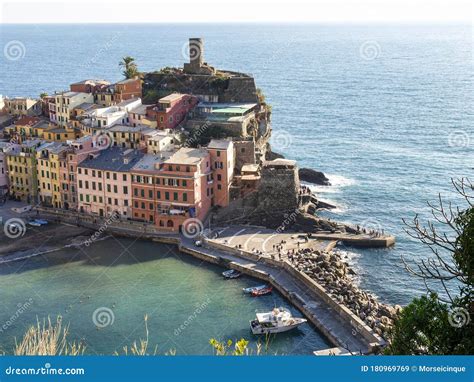 Vernazza Village On The Eastern Ligurian Coast Stock Image Image Of